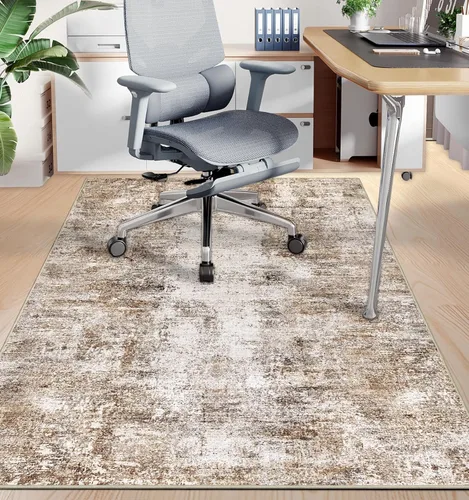 Capslpad Tapete para silla de oficina para suelo de madera dura, de 47 x 59 pulgadas, antideslizante, para silla de escritorio, alfombra de pelo