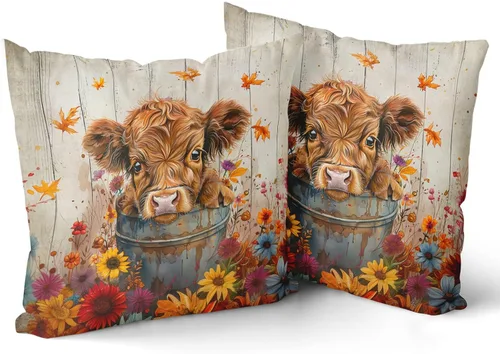 Miniatura 10 de Juego de 2 fundas de almohada cuadradas decorativas para sofá, automóvil, dormitorio, decoración del hogar con diseño de hojas verdes de 20 x 20