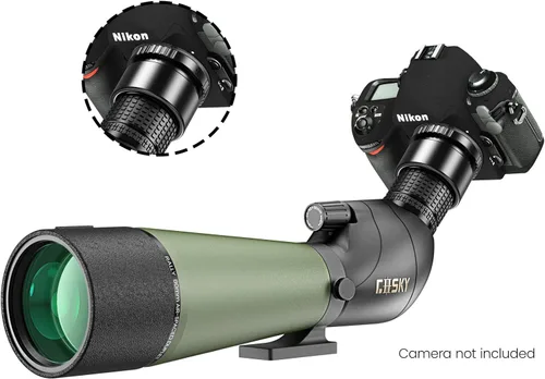 Miniatura 4 de GOSKY Alcance de detección HD de 20-60 x 80 pulgadas con trípode, bolsa de transporte – BAK4 alcance en ángulo para tiro al objetivo, caza