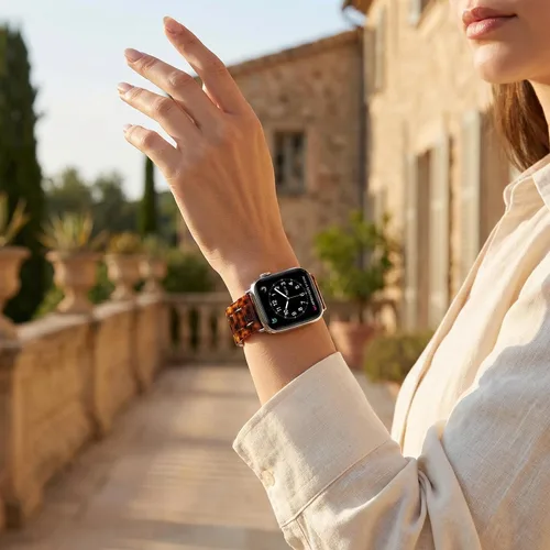 Miniatura 5 de Correas de resina compatibles con Apple Watch de 1.496 in 1.575 in 1.614 in 1.654 in 1.732 in 1.772 in, Barcelet de resina ligera con hebilla