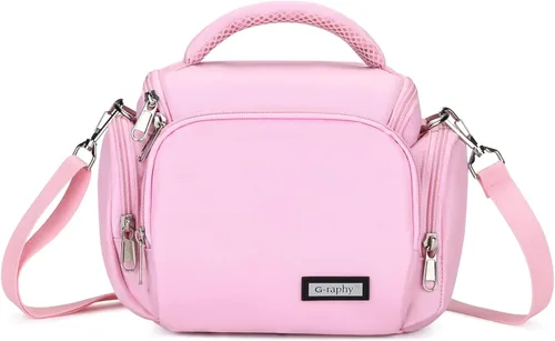 G-raphy Bolsa de cámara Rosa Pequeña Fotografía Bolsas DSLR SLR MIRRORLESS BAG con correas de extracción