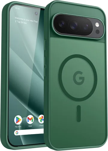 Miniatura 95 de Funda para teléfono Google Pixel 9 Pro XL, Compatible con Magnético, Protección contra Caídas de Grado Militar Translúcida Mate Resistente a Golpes