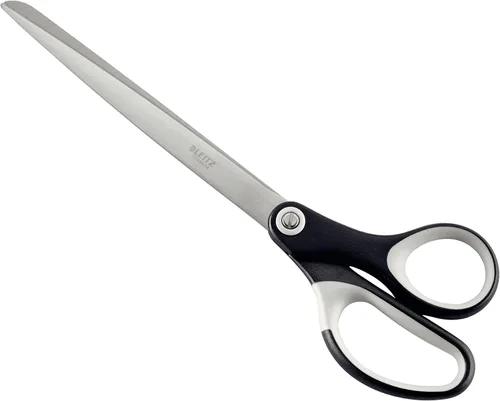 Leitz Tijeras de titanio, para diestros o zurdos (ambidiestros), 10.236 in, papelería de oficina, mango ergonómico, color negro