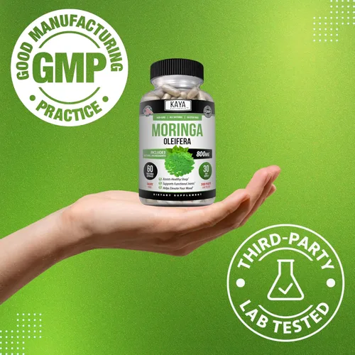 Miniatura 6 de Kaya Naturals Extracto de hoja de moringa – Suplemento completo de superalimento de verduras – Moringa de árbol milagroso puro – Aumenta la energía
