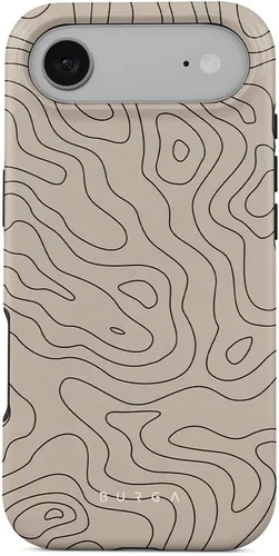 Miniatura 64 de BURGA-Funda p/teléfono compatible c/iPhone 14 Plus, carcasa rígida híbrida de 2 capas + Funda protectora de silicona, almendras latte a lunares