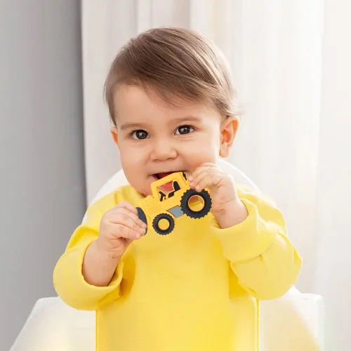 Miniatura 6 de Juguete mordedor de silicona de grado alimenticio para bebés con soporte para chupete, juguetes de dentición, juego de regalo para niños y niñas a