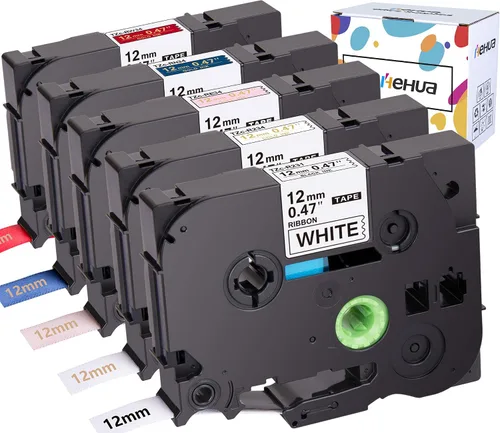 Miniatura 10 de Hehua Cinta de repuesto para rotuladora Brother TZe-141 TZe141 TZ-141 TZ141 compatible con cinta TZe de 0.709 in 0.7 laminado transparente