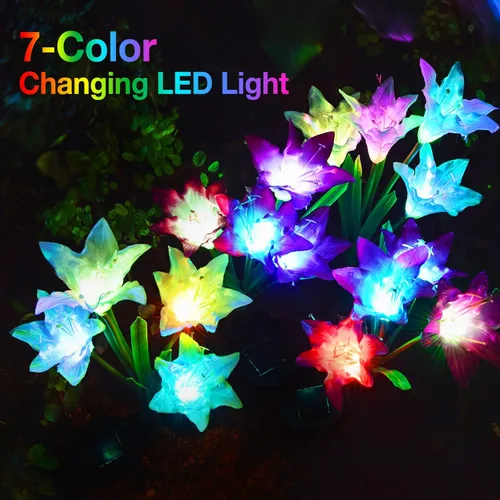 Miniatura 3 de Paquete de 4 luces solares de jardín + 4 faroles solares para exteriores