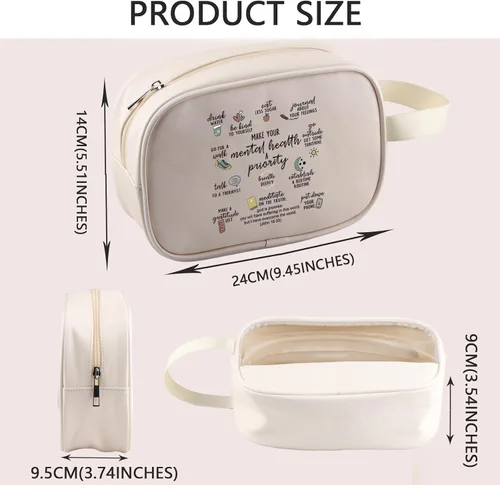 Miniatura 3 de PWHAOO Bolsa de mano prioritaria de salud mental para concientización sobre la salud mental, bolsa de hombro inspiradora mental, regalo