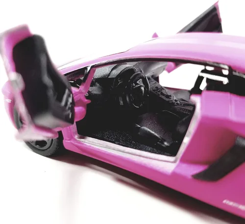 Miniatura 4 de Kinsmart HOT Pink Matte Aventador LP-700 138 O Scale Coche fundido a presión, pequeño