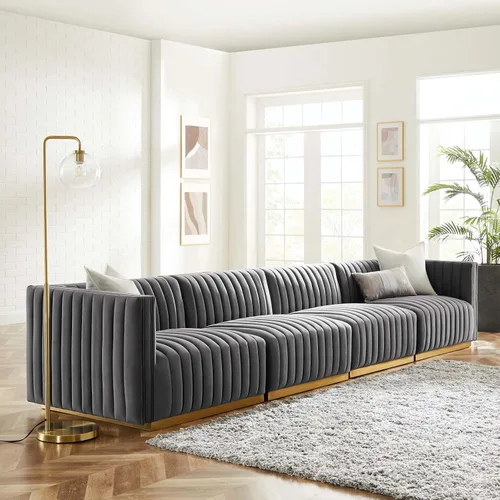 Miniatura 87 de Modway Conjure Seccional, Oro Negro
