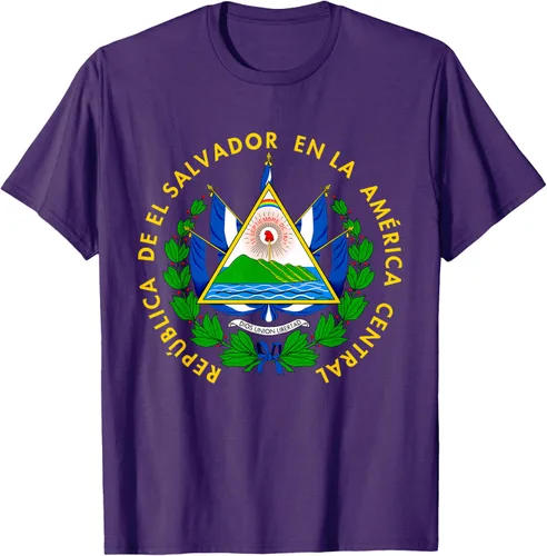 Miniatura 70 de Camiseta con diseño de emblema de la bandera de El Salvador