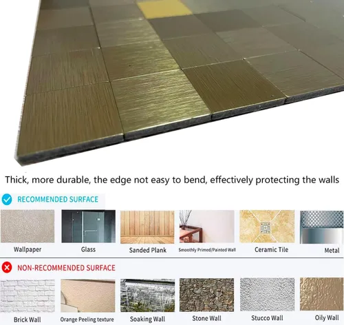 Miniatura 4 de 10 hojas de azulejos en muro para cocina, azulejos autoadhesivos, para pegar en tocadores de baño, decoración de chimenea, mesa de lavandería