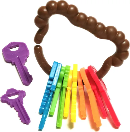 Baby Keys - Juguetes Montessori para niños pequeños, llaves de juguete, juegos a juego para niños pequeños, juguetes de aprendizaje para niños de 2
