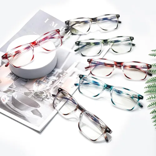 Miniatura 7 de Paquete de 6 lentes de lectura para mujeres y hombres, lentes de bisagra de resorte, bloqueo de luz azul, antifatiga ocular, lectores de computadora