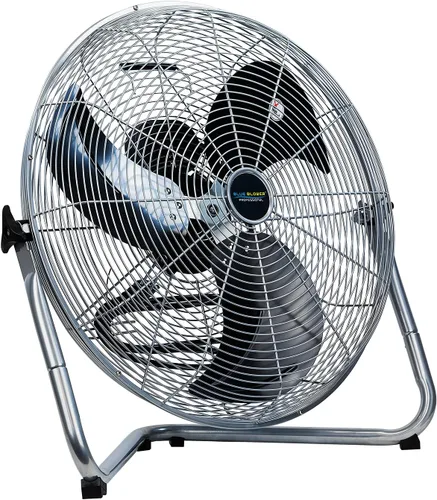 Miniatura 2 de Soplador azul de 20 pulgadas de alta velocidad 4600 CFM, 3 velocidades, inclinación ajustable, ventilador de piso industrial