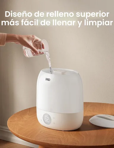 Miniatura 6 de DREO Humidificadores para dormitorio, tiempo de funcionamiento máximo de 30 horas, luz nocturna RGB y entrenador de sueño, humidificador de niebla