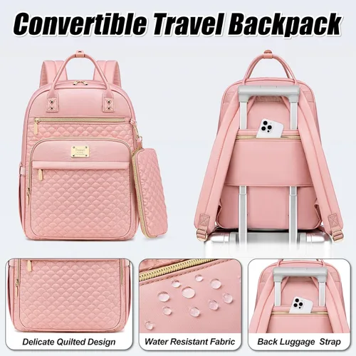 Miniatura 5 de Mochila para laptop Tealari para mujeres, mochila para laptop de 15.6 pulgadas para el trabajo, mochila de viaje impermeable, mochila universitaria