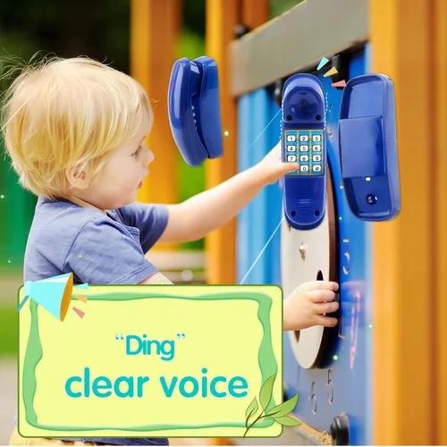 Miniatura 5 de Swingset - Juguetes para teléfono con llave numérica para niños, patio de recreo, casa del árbol, accesorios de gimnasio de la selva (azul)