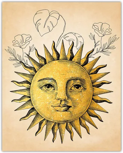Miniatura 3 de Aesthetic Sun and Moon Line Art - Set of 2 8x10 Unframed Minimalist Abstract Wall Decor - Modern Wall Art for Home, Office, Living Room and Bedroom