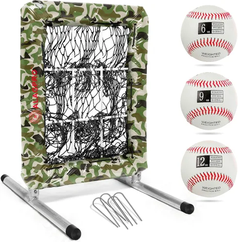 ALAGPRO® Red de Lanzamiento de Bolsillo con 9 Agujeros Objetivo de Lanzamiento Zona de Strike para Lanzadores de Béisbol y Sóftbol - Ayuda de