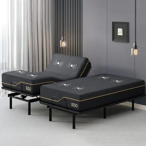 Miniatura 13 de EGOHOME Marco de cama ajustable individual XL con control remoto inalámbrico, base de cama eléctrica ajustable independiente con inclinación