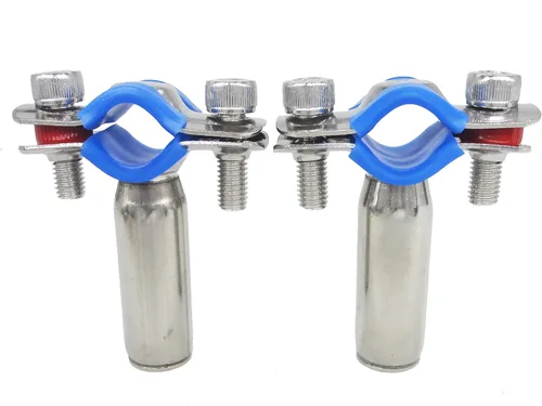 Abrazadera de tubo ajustable de acero inoxidable - Soporte de montaje en pared/techo para tubo de 1/2 pulgada (19 mm), abrazaderas resistentes a la