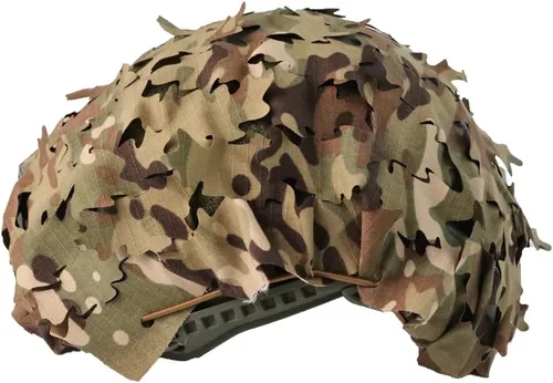 Miniatura 6 de Funda táctica para casco de malla transpirable, camuflaje camuflaje para casco táctico militar, combate, casco rápido