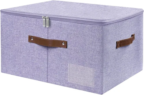 Miniatura 38 de Lucky Monet 1 contenedor de almacenamiento con tapas de cremallera de 10 x 8 x 7 pulgadas, cajas de almacenamiento plegables de tela con tapa