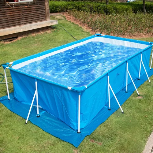 Miniatura 7 de codree Paños de tierra de piscina de 11 x 7.8 pies, rectangular, impermeable, de polietileno, para proteger la piscina sobre el suelo, evita
