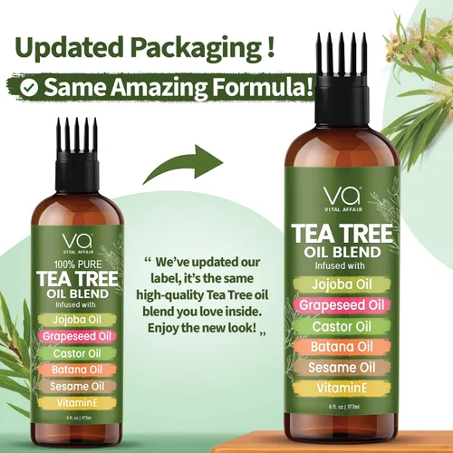 Miniatura 6 de VITAL AFFAIR Aceite de Árbol de Té Para el Cabello Con Jojoba, Ricino, Aceite de Batana - Tratamiento de Árbol de Té Para el Cabello y Cuero