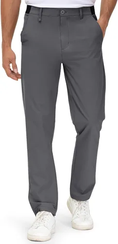 Miniatura 3 de TBMPOY Pantalones de golf elásticos para hombre con 4 bolsillos, de secado rápido, ligeros, de verano, pantalones casuales para hombres, trabajo