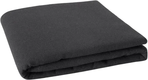 Tela de Lino por Yarda - Tela de Lino para Bordado de 1 Yarda, Tela Lisa de Color Sólido, Tela de 62 Pulgadas de Ancho para Labores de Aguja, Negro