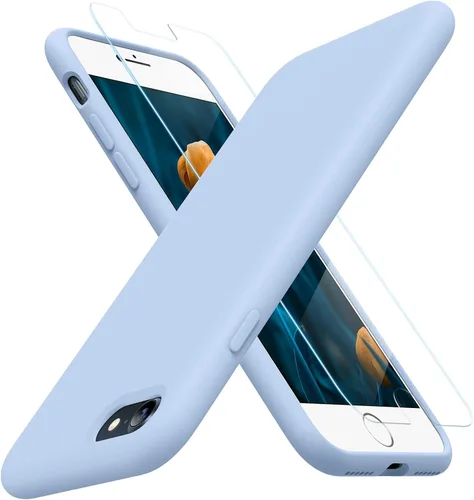 Miniatura 286 de Miracase Funda diseñada para iPhone 13, con protector de pantalla de vidrio templado, forro de microfibra suave antiarañazos, funda de goma