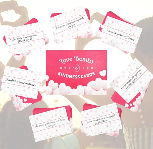 Miniatura 9 de Better Me Love Bombs - Tarjetas de bondad – 111 tarjetas de agradecimiento y agradecimiento, notas de amor para él y ella, regalos simplemente