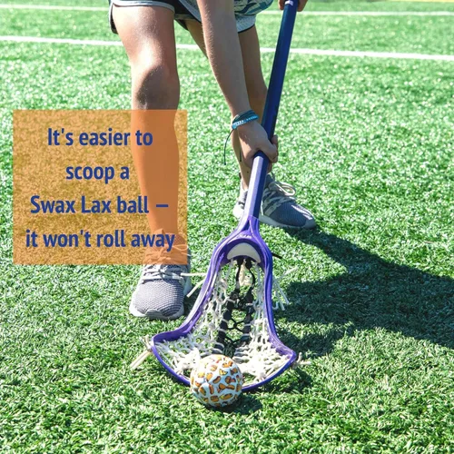 Miniatura 5 de Swax Lax Pelota de entrenamiento para Lacrosse - Práctica para interiores y exteriores con menos rebotes y menos pique