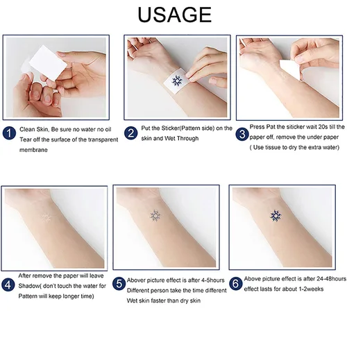 Miniatura 6 de Tatuajes temporales, 6 hojas de silueta de pino de árbol, ciprés, evengreen, cedro, bosque, madera, calcomanías de tatuaje para adultos, niños