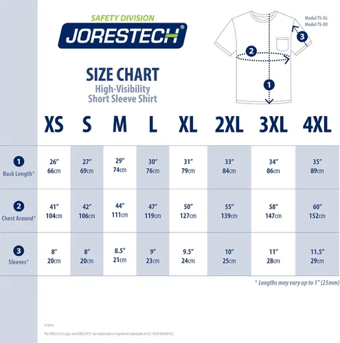 Miniatura 6 de JORESTECH Camiseta de trabajo de manga corta naranja o amarilla de alta visibilidad con bolsillo en el pecho, tela que absorbe la humedad