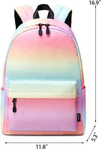 Miniatura 5 de Abshoo - Mochilas ligeras resistentes al agua para librero escolar, Arcoiris (Rainbow)), BPDG23-10