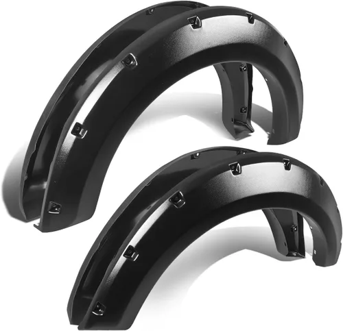 Miniatura 6 de DNA Motoring WF-F150-96-MBK - Juego de 4 guardabarros con remache de bolsillo, compatibles con camas Fleetside 15-17 F-150 de 67.1 pulgadas, 78.9