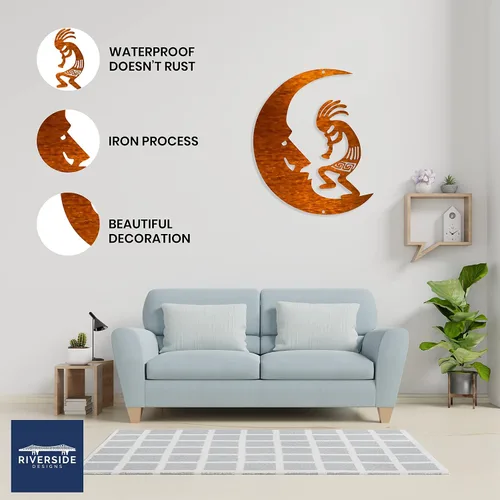 Miniatura 2 de Riverside Designs Kokopelli - Arte de pared de acero para exteriores, resistente e impermeable, fabricado en Estados Unidos