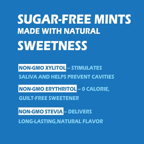 Miniatura 5 de DC24 DAILY CARE Mentas de Xilitol Sin Aspartame Sin azúcar Bajas en calorías con Eritritol Mentas para el aliento boca seca aptas