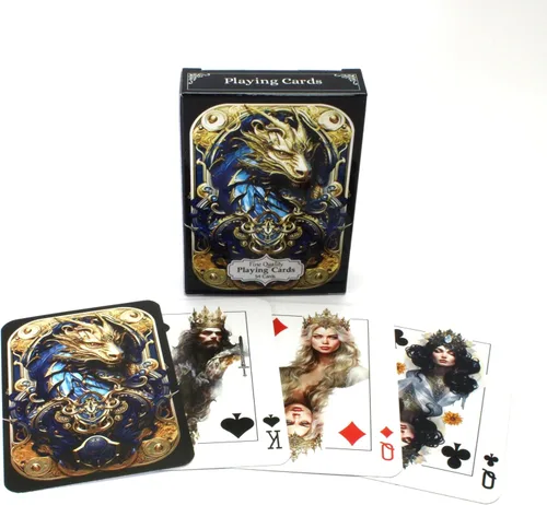 Miniatura 10 de Naipes Autumn Maiden, cubierta de tamaño de póquer de fantasía, cubierta temática de otoño, cartas de coleccionista únicas