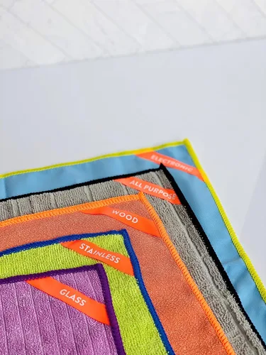 Miniatura 4 de Bright Box Esponjas de microfibra para el hogar y paquete de limpieza de tela de larga duración, 12 quilates, multicolor