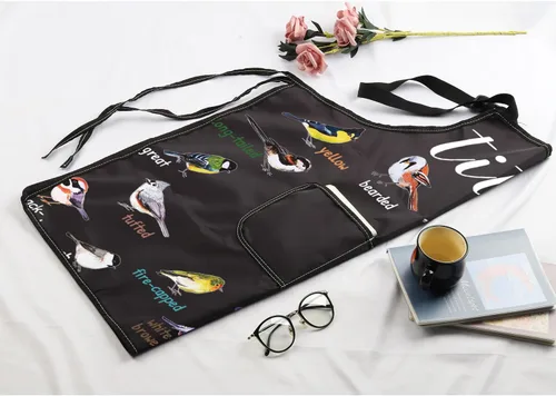 Miniatura 7 de MBMSO Delantal de tetas con bolsillos, delantal de cocina para observación de aves para amantes de las aves Tetas Pájaro Delantal-b