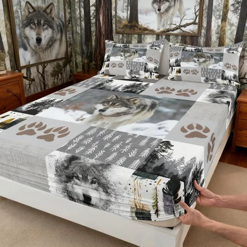 Miniatura 13 de Cute Panda - Sábana bajera ajustable para niños, tamaño individual, diseño de rayas geométricas de animales salvajes, decoración de habitación