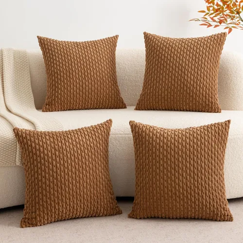 Miniatura 21 de UGASA - Funda de almohada decorativa de pana suave de otoño de 12 x 20 pulgadas, diseño bohemio a rayas, oblonga, para sofá, sala de estar, cama