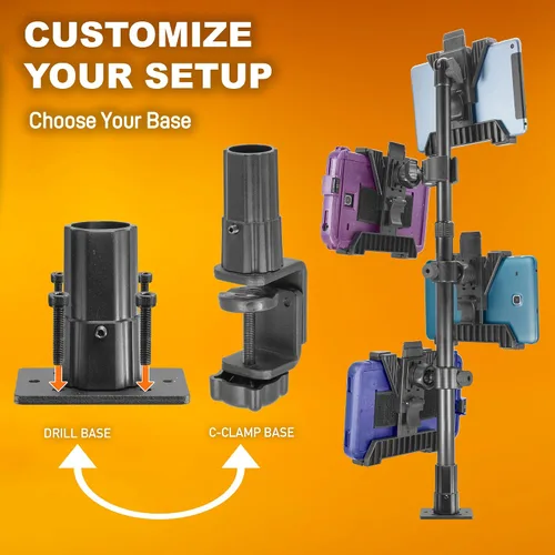 Miniatura 3 de iBOLT TabDock - Soporte de abrazadera para punto de compra, con 4 soportes para tableta, perfecto para múltiples aplicaciones de entrega