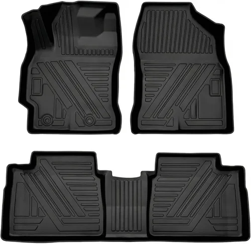 Miniatura 18 de YQ Alfombrillas para Toyota Tundra CrewMax Cab 2022-2026, TPE para todo tipo de clima, juego completo de 2 filas delanteras y traseras para Tundra