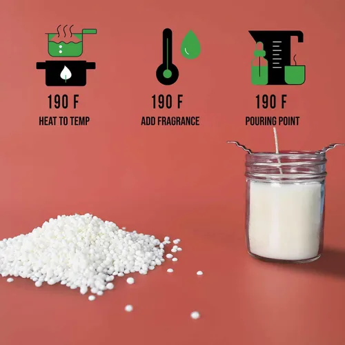 Miniatura 7 de American Soy Organics - 1 libra de perlas de cera de soya Freedom para hacer velas - Cuentas de soja para microondas - Cera de pilar premium